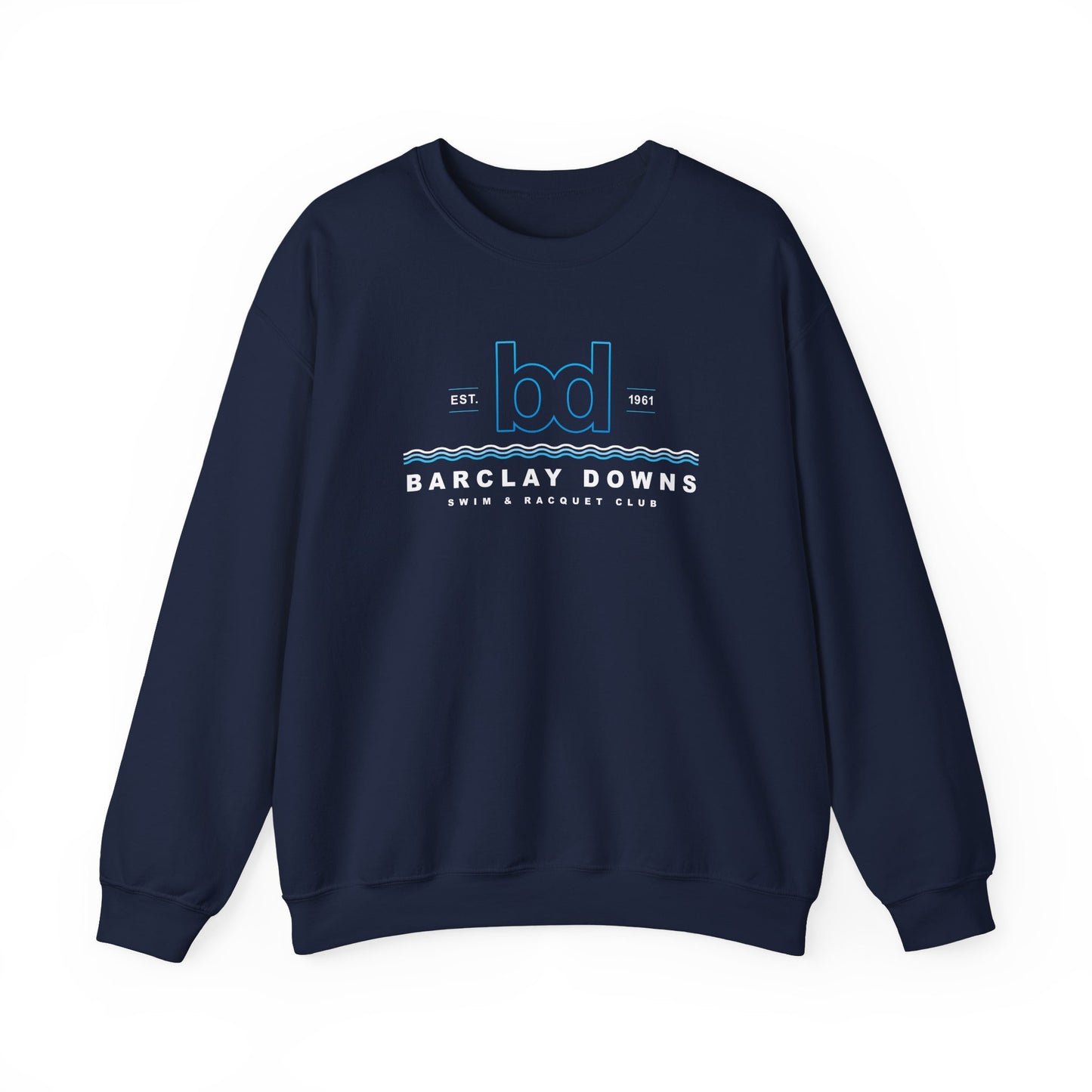 Adult Barclay Downs Swim Club Crewneck Sweatshirt - Waves