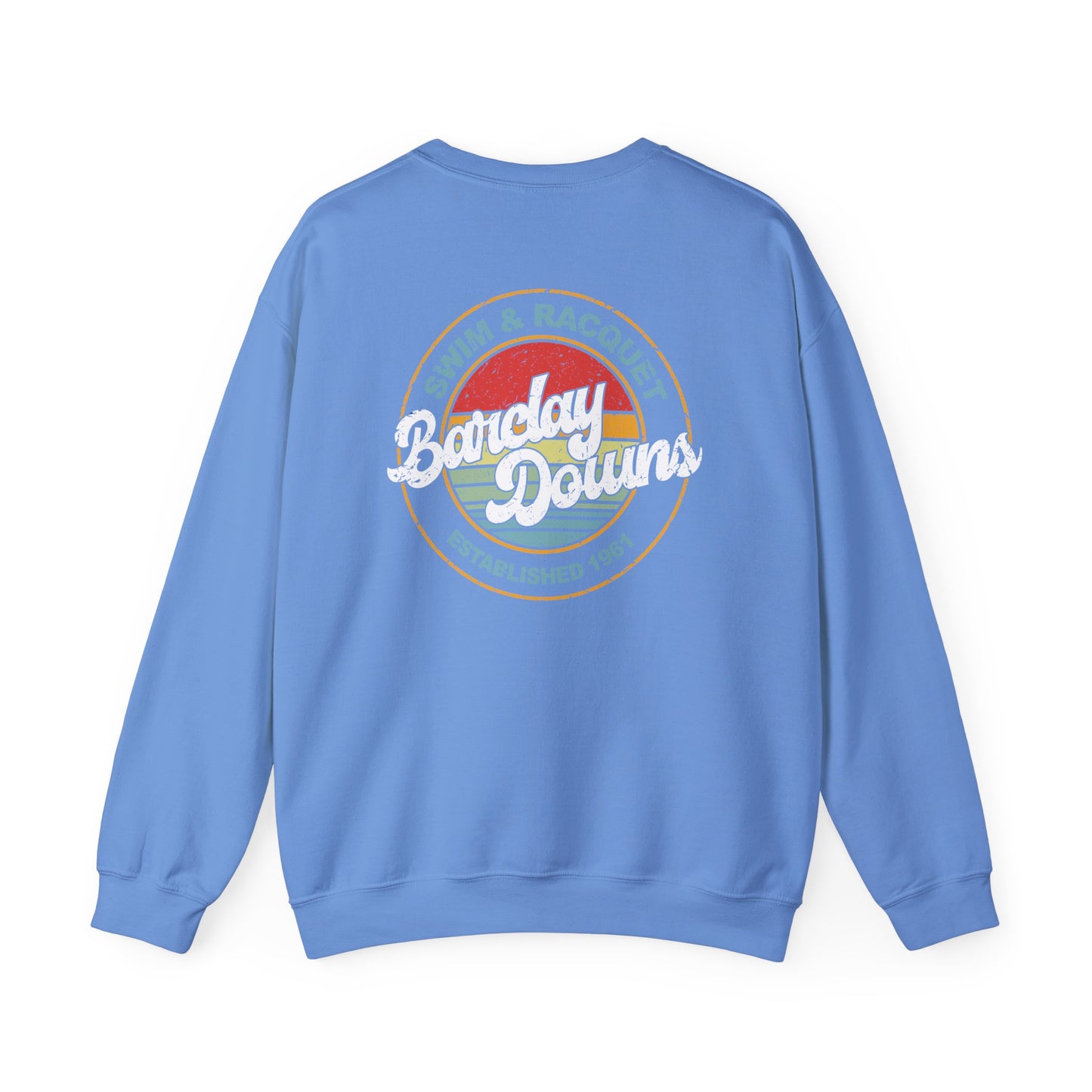 Adult Barclay Downs Swim Club Crewneck Sweatshirt - Vintage -Front Logo/Back Design
