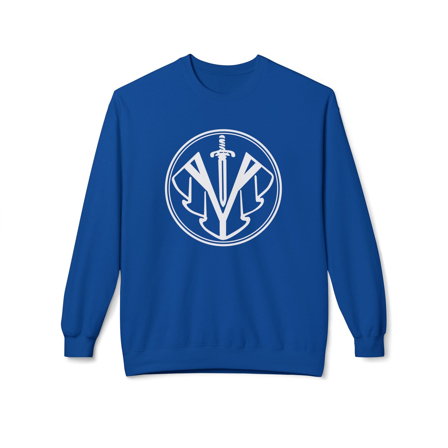 Saint Martin's Unisex Midweight Softstyle Fleece Crewneck Sweatshirt Front & Back Design