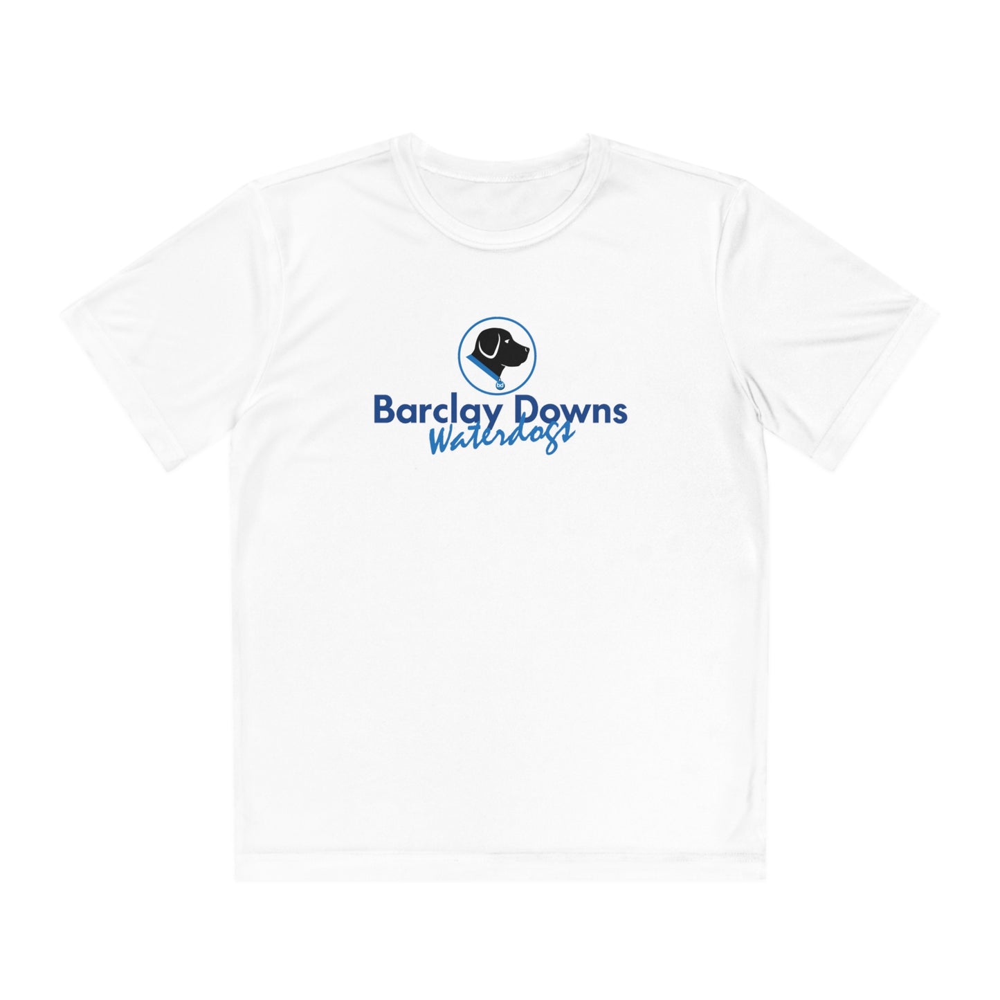 Youth Barclay Downs Swim Team Performance T-Shirt - Front Design (unisex)