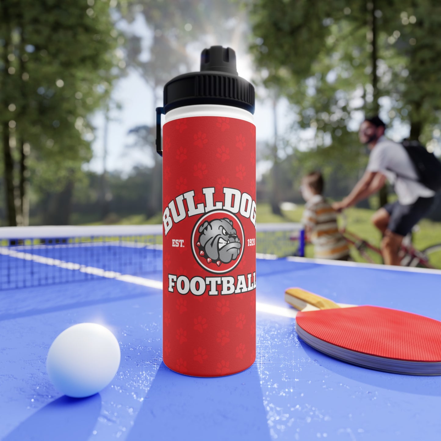AGMS Football Stainless Steel Water Bottle, Sports Lid