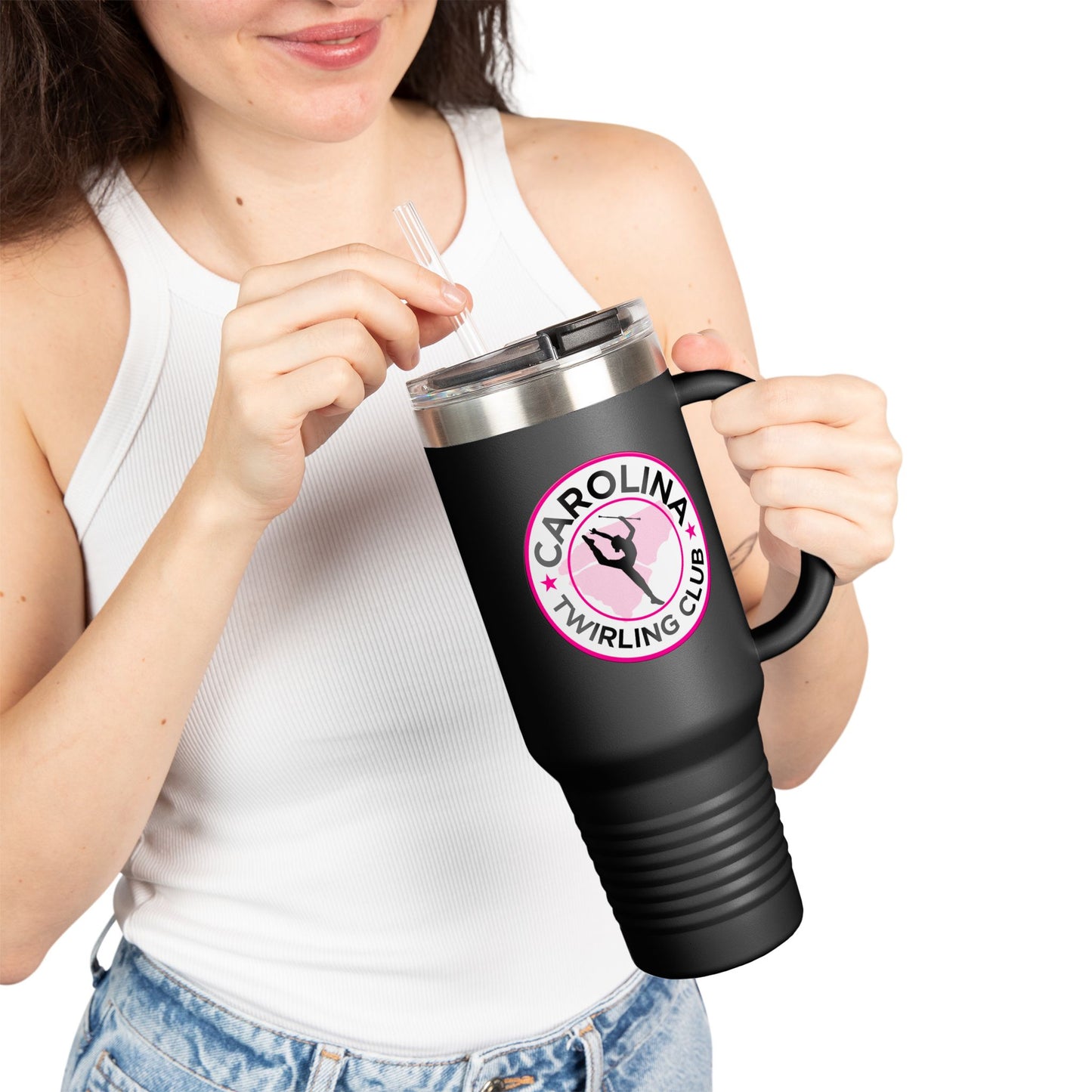 Carolina Twirling Club Insulated Travel Mug, 40oz
