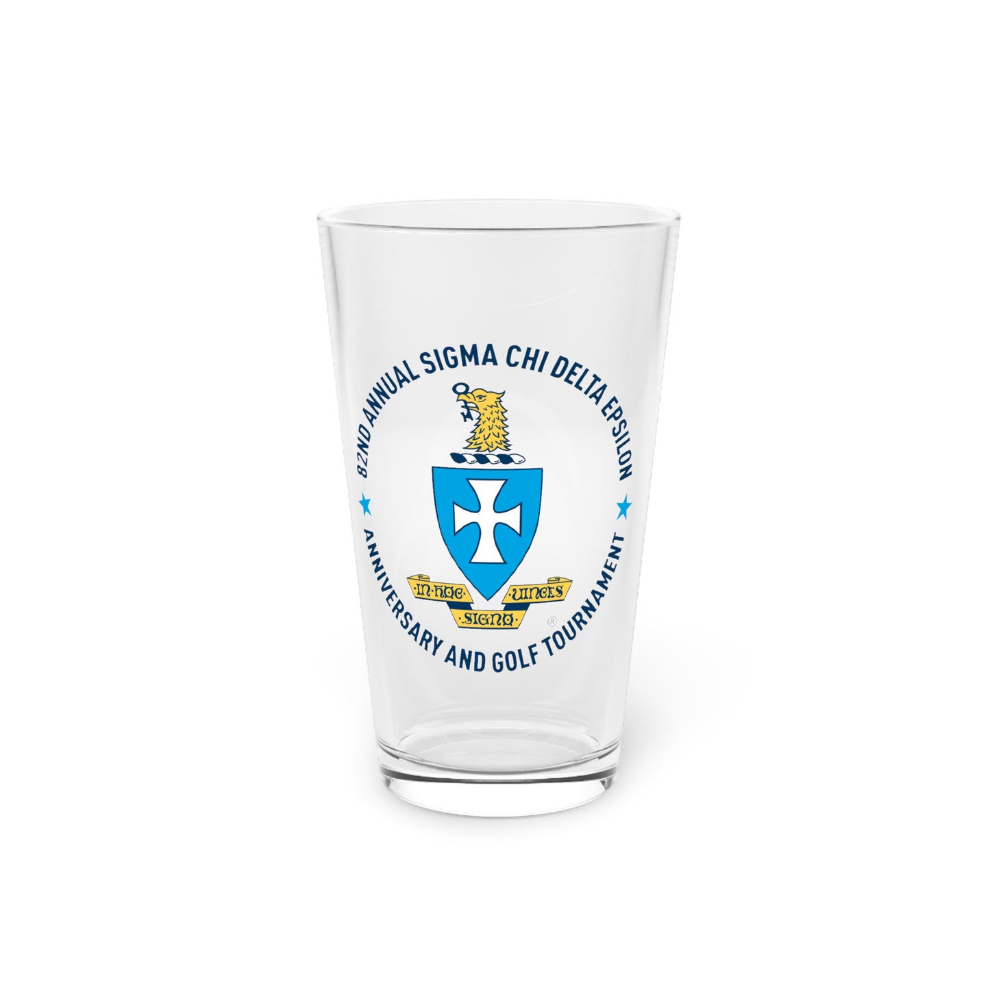 Sigma Chi 16oz Pint Glass - Crest