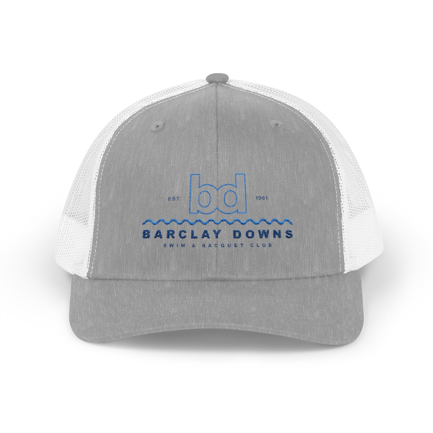 Barclay Downs Swim Club Embroidered Snapback Trucker Cap