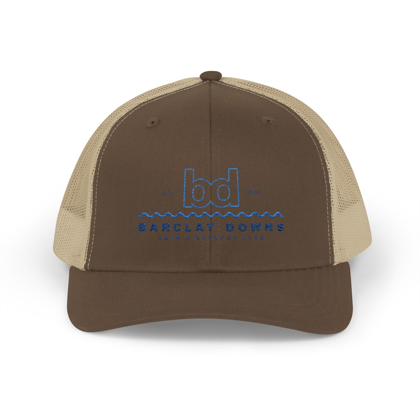 Barclay Downs Swim Club Embroidered Snapback Trucker Cap