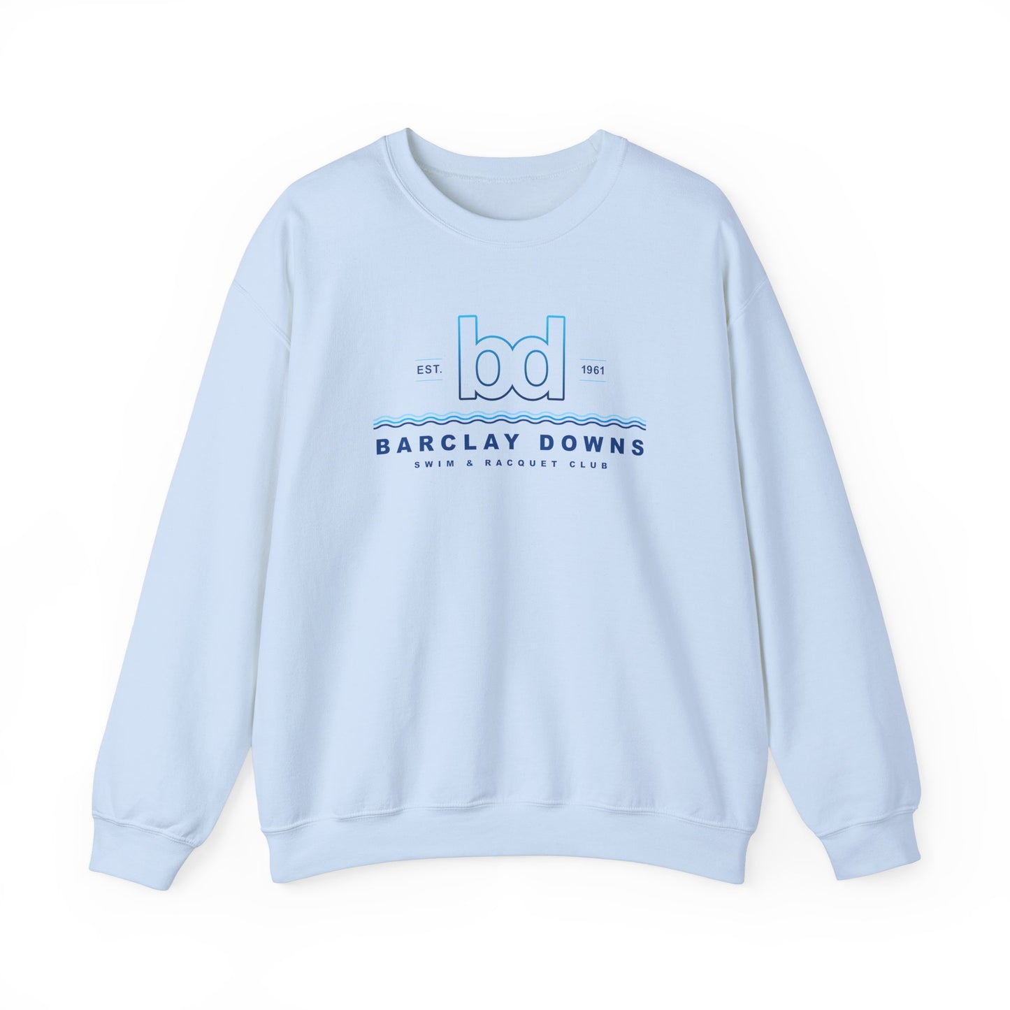 Adult Barclay Downs Swim Club Crewneck Sweatshirt - Waves