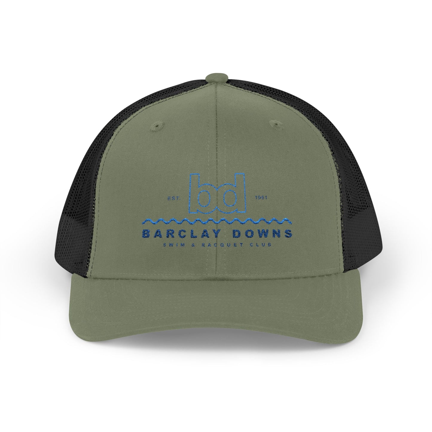 Barclay Downs Swim Club Embroidered Snapback Trucker Cap