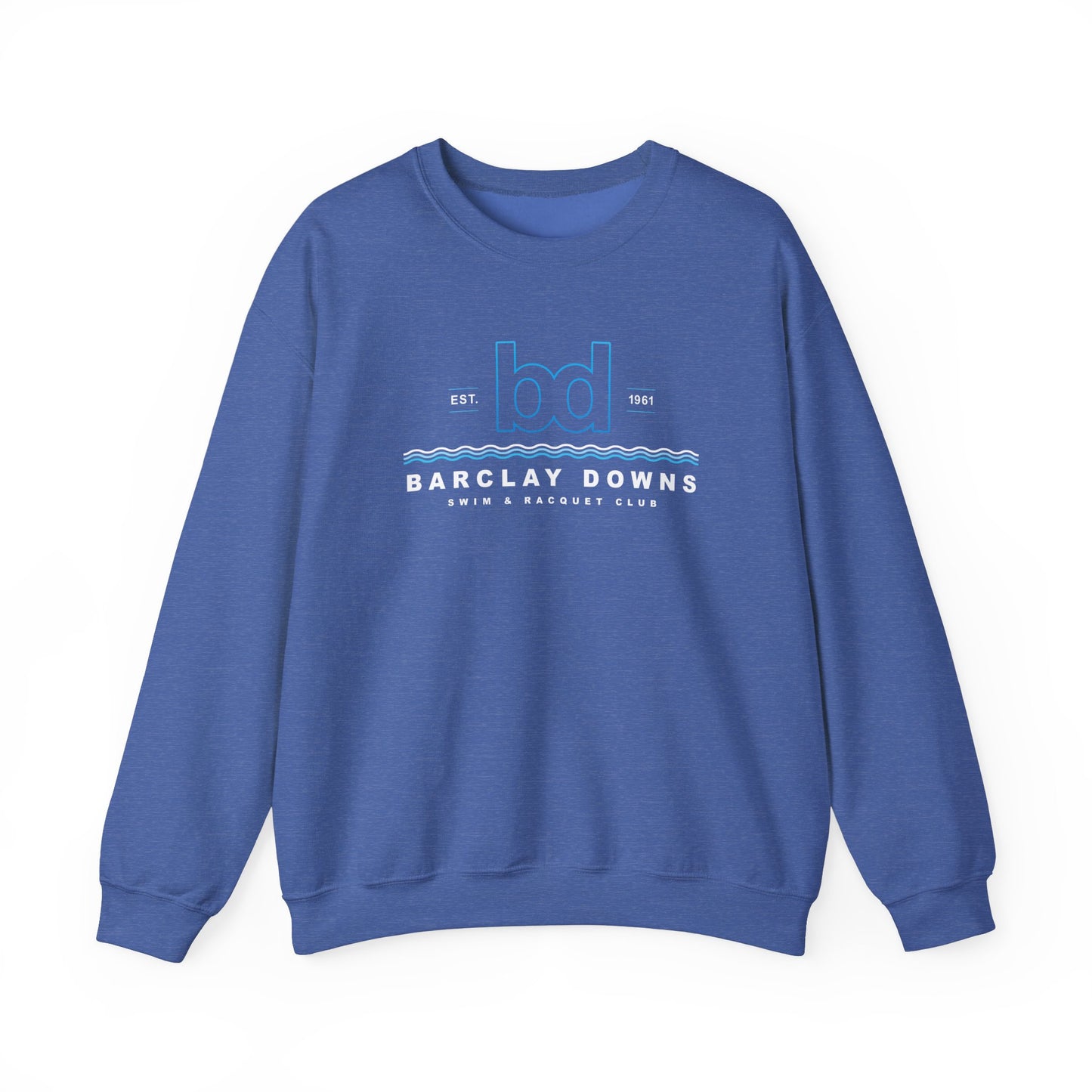 Adult Barclay Downs Swim Club Crewneck Sweatshirt - Waves