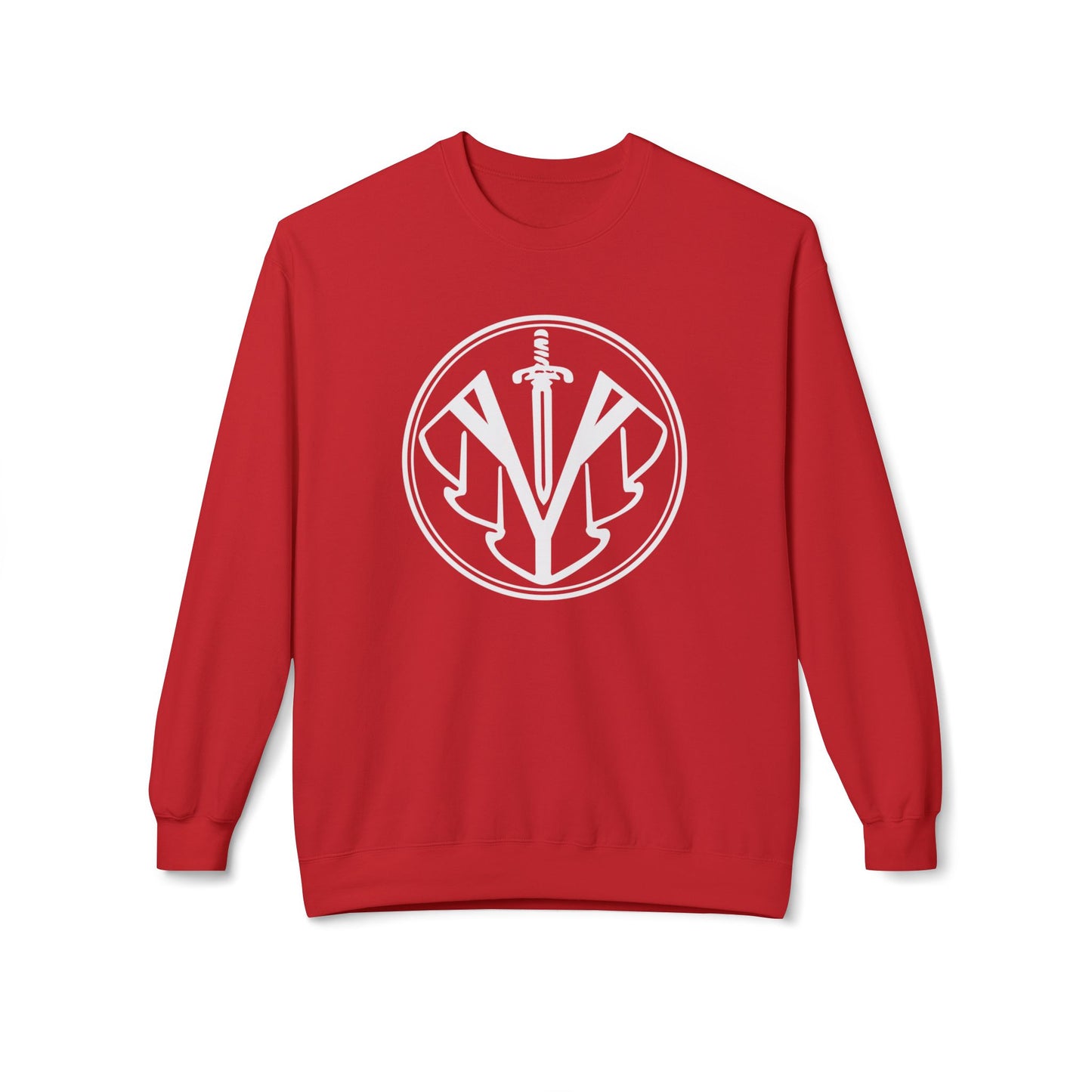 Saint Martin's Unisex Midweight Softstyle Fleece Crewneck Sweatshirt Front & Back Design