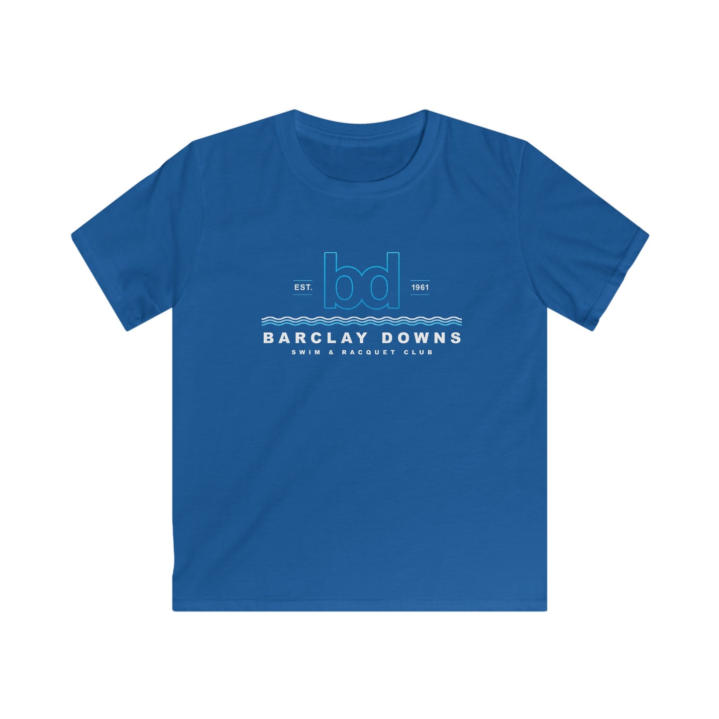 Youth Barclay Downs Swim Club Cotton T-Shirt - Front Design (unisex)