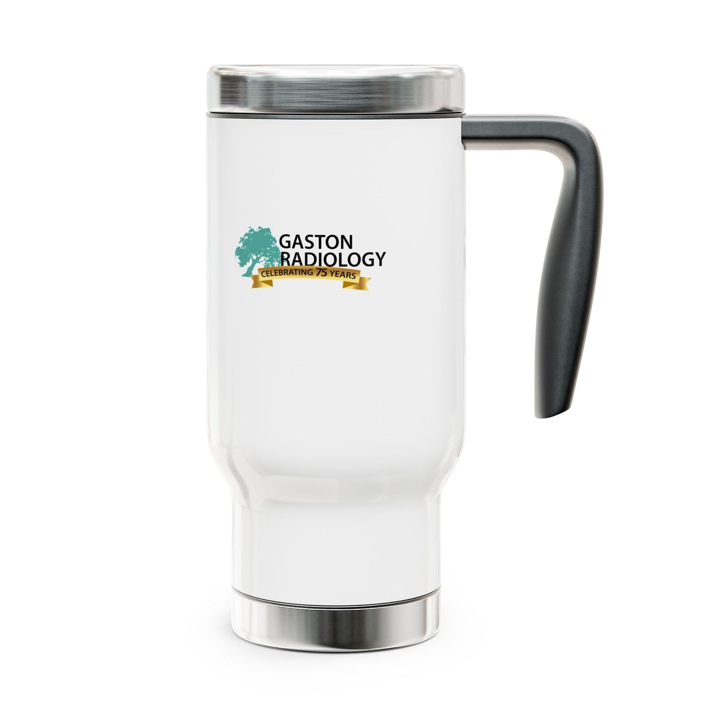 Gaston Radiology Stainless Steel Travel Mug with Handle, 14oz 2