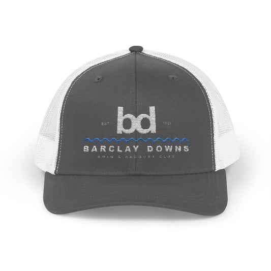 Barclay Downs Swim Club Embroidered Snapback Trucker Cap