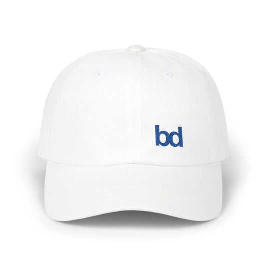 Barclay Downs Embroidered Baseball Hat - Corner Design - White, Lt Blue, Pink