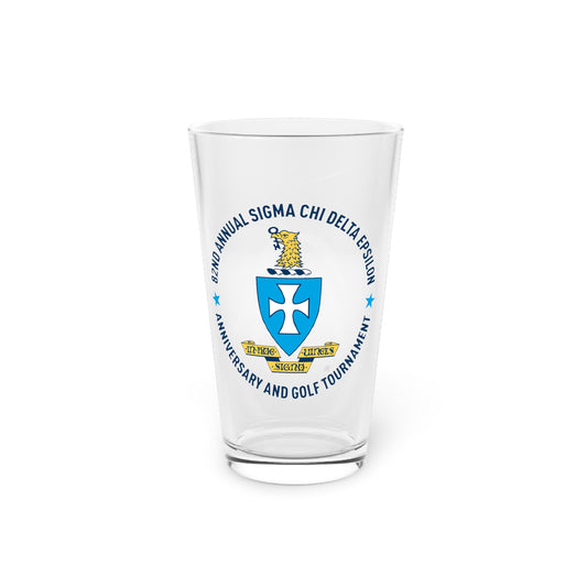 Sigma Chi 16oz Pint Glass - Crest