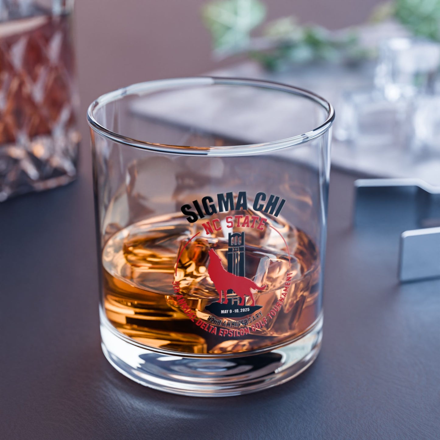 Sigma Chi Rocks Glass, 10oz - Wolf
