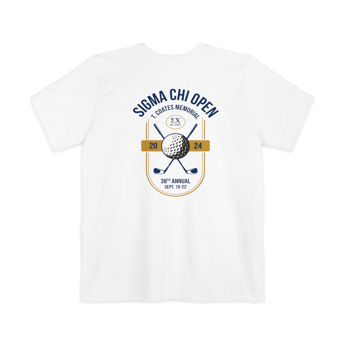 Sigma Chi Open Pocket T-shirt (Back Design)