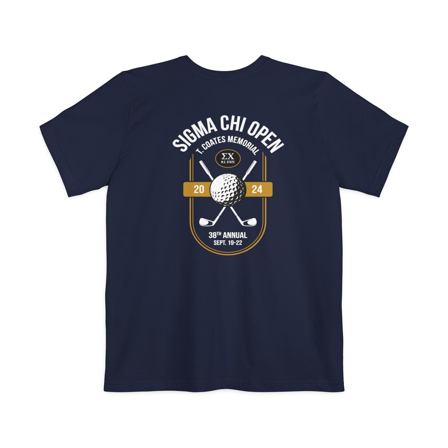 Sigma Chi Open Pocket T-shirt (Back Design)