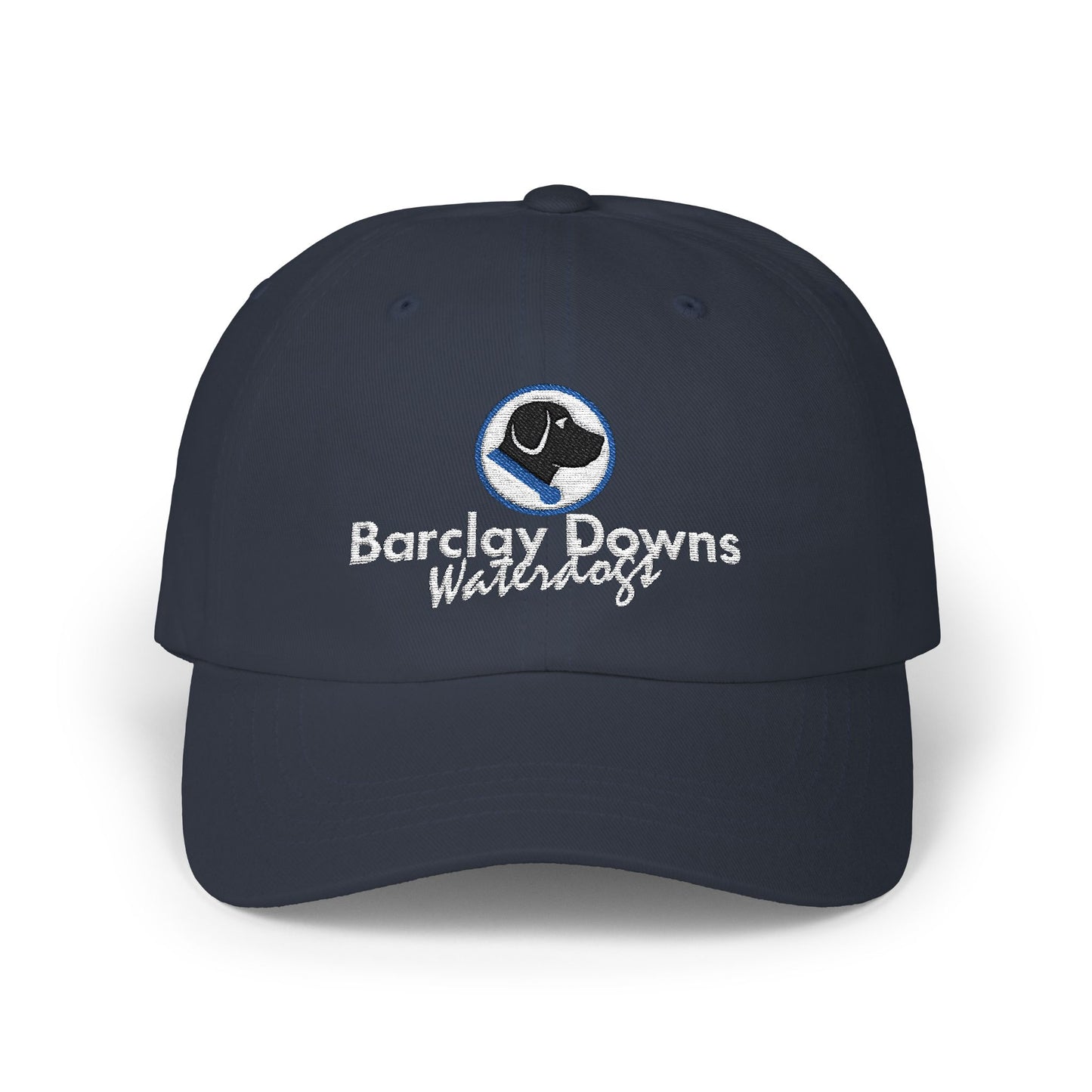 Barclay Downs Swim Team Embroidered Baseball Hat - Camo, Dark Grey, Black, Navy