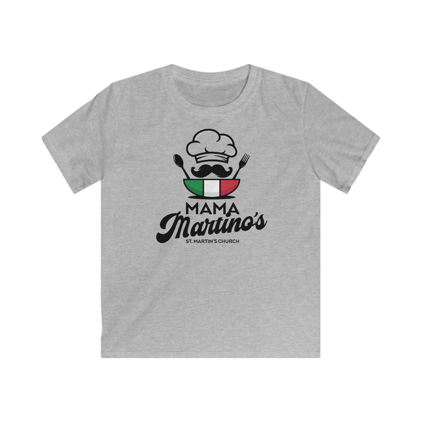 St Martin's Mama Martino's Unisex Youth Softstyle Tee - Front Design