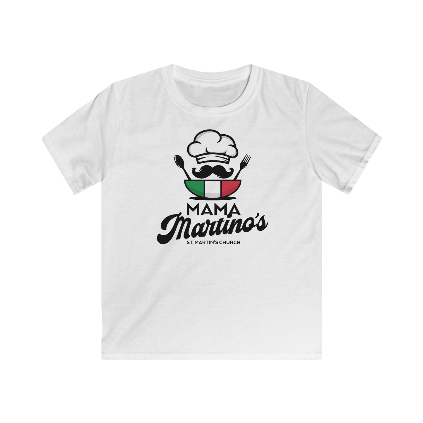 St Martin's Mama Martino's Unisex Youth Softstyle Tee - Front Design
