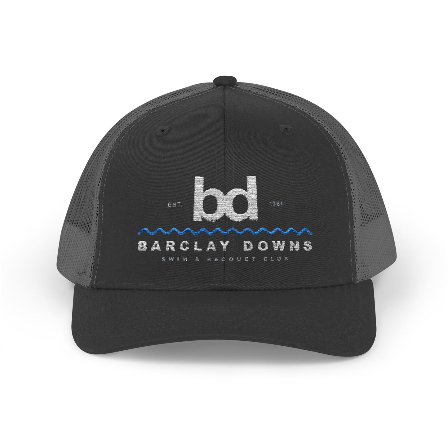 Barclay Downs Swim Club Embroidered Snapback Trucker Cap