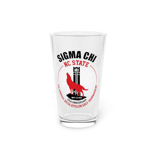 Sigma Chi 16oz Pint Glass - Wolf