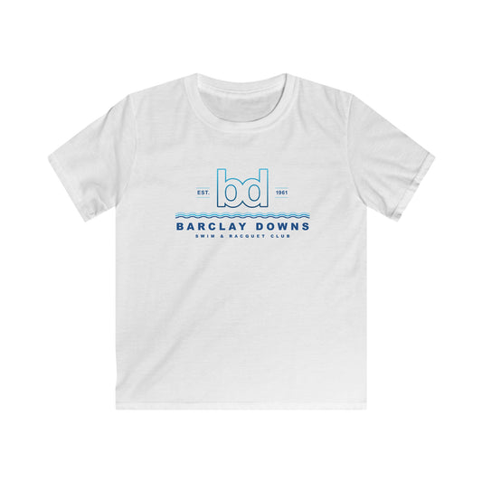 Youth Barclay Downs Swim Club Cotton T-Shirt - Front Design (unisex)